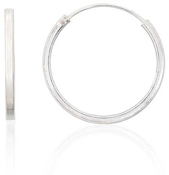 Sidabriniai auskarai –žiedai - 1.3 g. - 20 mm.