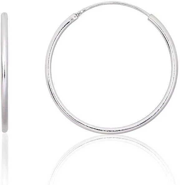 Sidabriniai auskarai –žiedai - 1.4 g. - 25 mm.