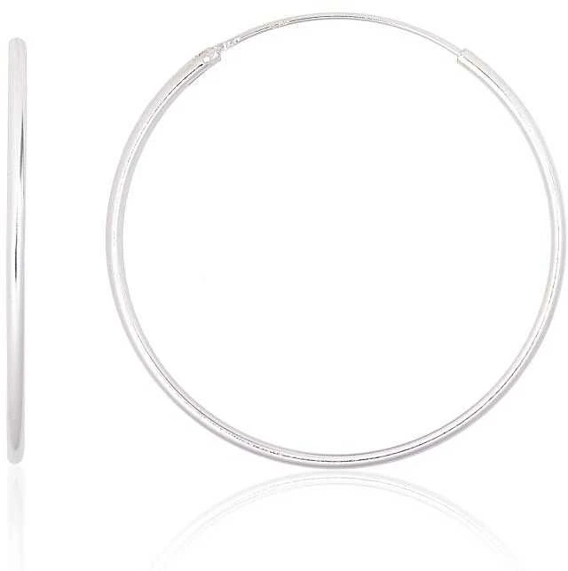 Sidabriniai auskarai –žiedai - 1.4 g. - 35 mm.