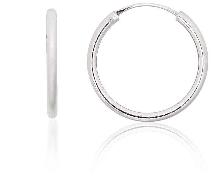 Sidabriniai auskarai –žiedai - 1.5 g. - 20 mm.