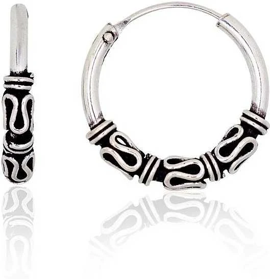Sidabriniai auskarai –žiedai - 1.7 g. - 16 mm.
