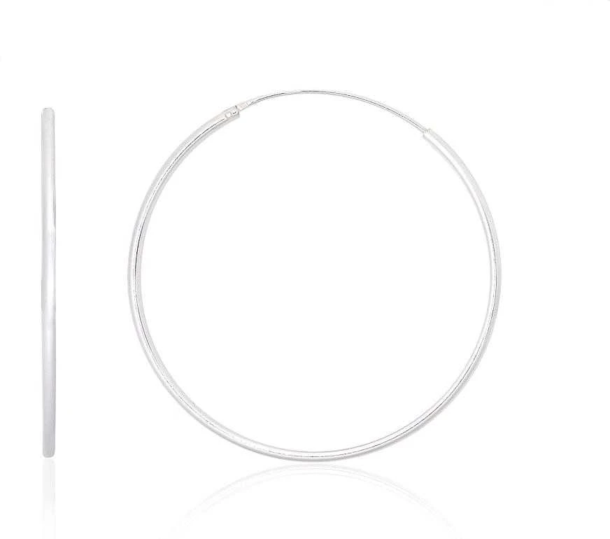 Sidabriniai auskarai –žiedai - 1.7 g. - 40 mm.