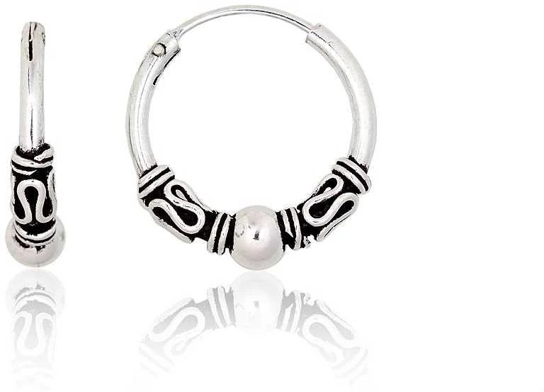 Sidabriniai auskarai –žiedai - 1.8 g. - 16 mm.