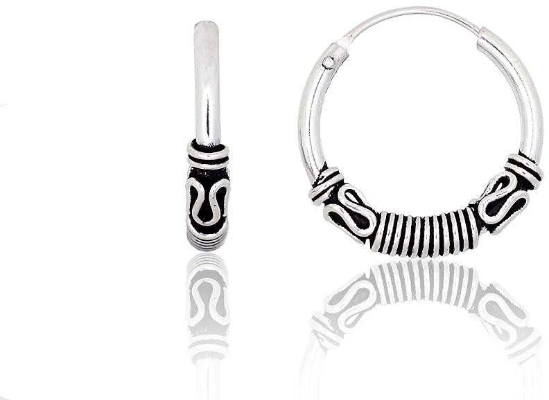 Sidabriniai auskarai –žiedai - 1.8 g. - 16 mm.