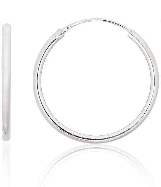 Sidabriniai auskarai –žiedai - 2.1 g. - 25 mm.
