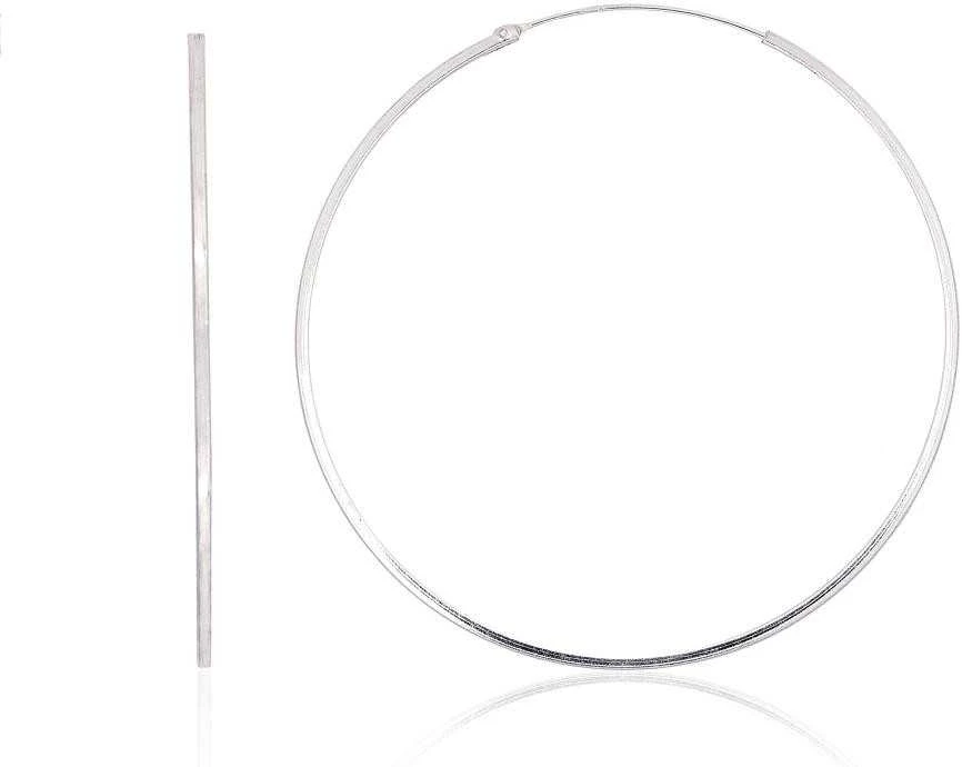 Sidabriniai auskarai –žiedai - 2.3 g. - 50 mm.