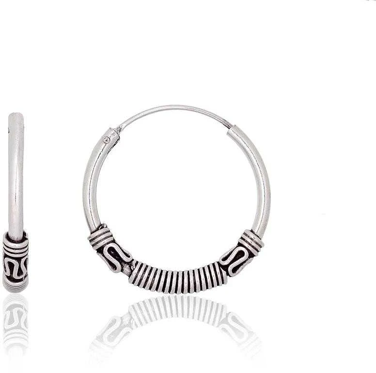 Sidabriniai auskarai –žiedai - 2.4 g. - 20 mm.