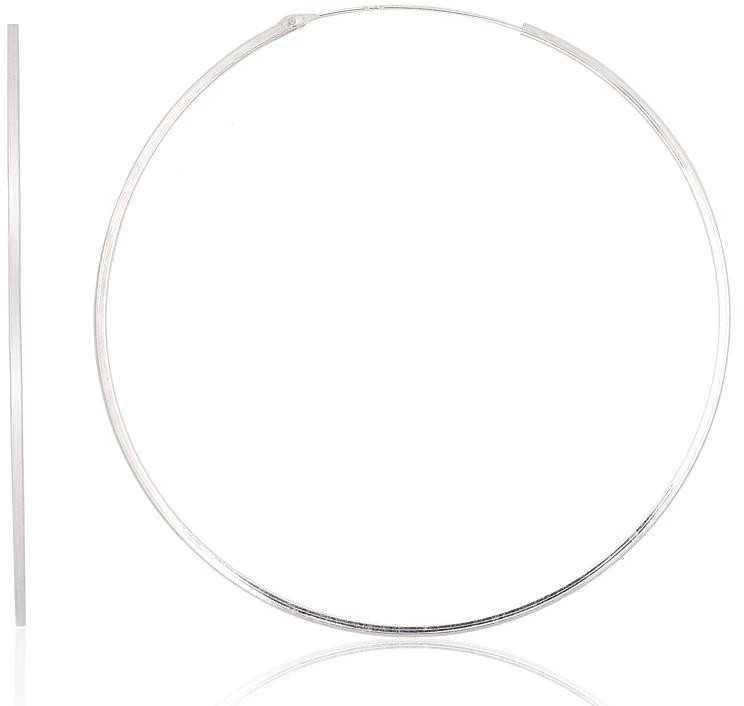 Sidabriniai auskarai –žiedai - 2.4 g. - 55 mm.
