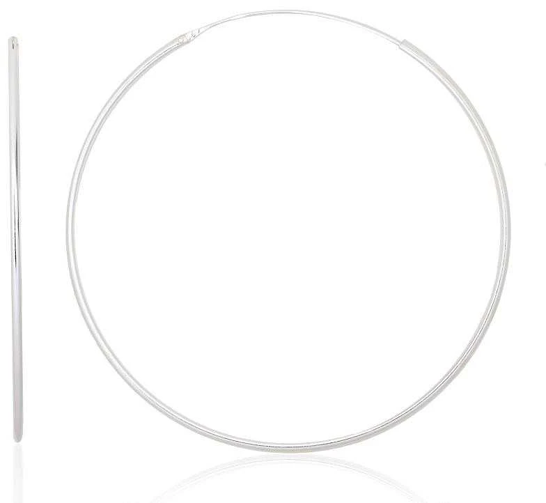 Sidabriniai auskarai –žiedai - 2.5 g. - 55 mm.