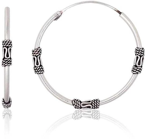 Sidabriniai auskarai –žiedai - 30 mm. - 2.8 g.
