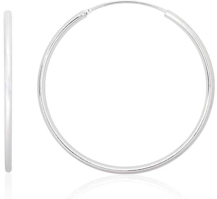 Sidabriniai auskarai –žiedai - 4.3 g. - 50 mm.