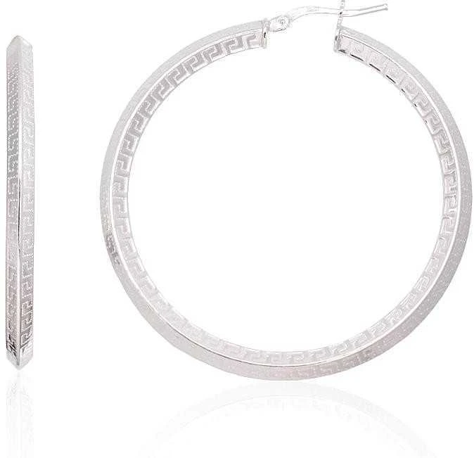 Sidabriniai auskarai –žiedai - 48 mm. - 7.5 g.