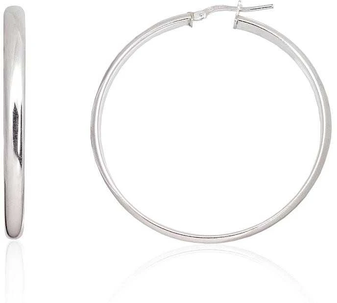 Sidabriniai auskarai –žiedai - 6.7 g. - 46 mm.