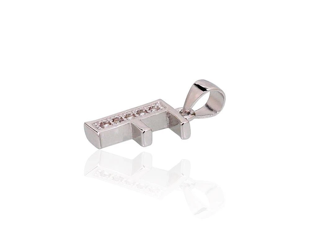 Sidabrinis Pakabukas - Vardo Raidė. Metalas: Sidabras. Praba: 925°. Akmuo: Cirkonai - 1.1 g. - 20 mm.
