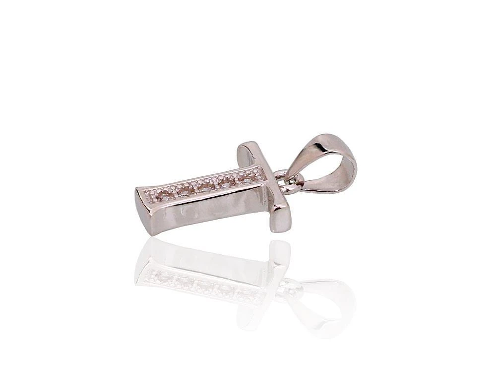 Sidabrinis Pakabukas - Vardo Raidė. Metalas: Sidabras. Praba: 925°. Akmuo: Cirkonai - 1.2 g. - 19 mm.