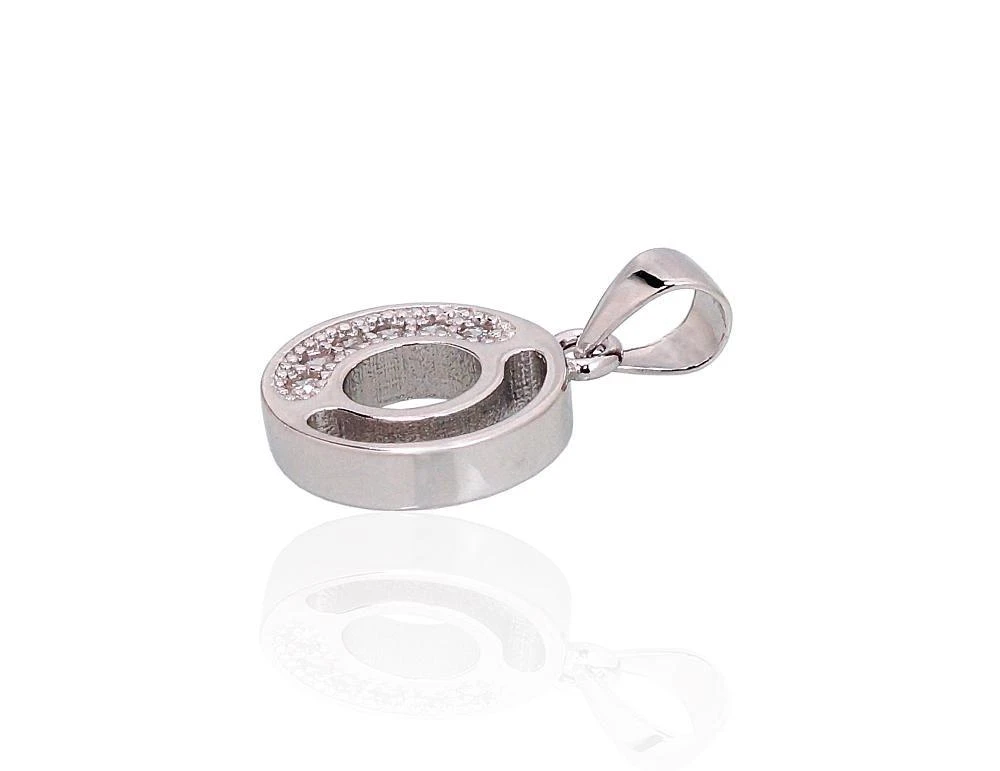 Sidabrinis Pakabukas - Vardo Raidė. Metalas: Sidabras. Praba: 925°. Akmuo: Cirkonai - 1.7 g. - 20 mm.