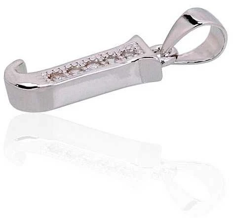 Sidabrinis Pakabukas - Vardo Raidė. Metalas: Sidabras. Praba: 925°. Akmuo: Cirkonai - 1.1 g. - 21 mm.