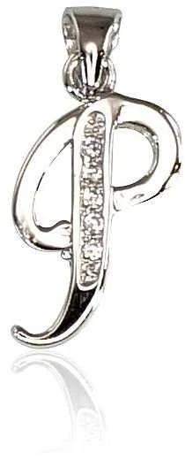 Sidabrinis Pakabukas - Vardo Raidė. Metalas: Sidabras. Praba: 925°. Akmuo: Cirkonai - 0.9 g. - 15 mm.