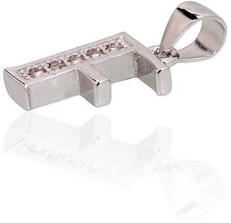 Sidabrinis Pakabukas - Vardo Raidė. Metalas: Sidabras. Praba: 925°. Akmuo: Cirkonai - 1.1 g. - 20 mm.