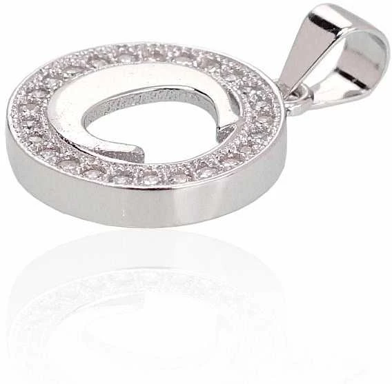 Sidabrinis Pakabukas - Vardo Raidė. Metalas: Sidabras. Praba: 925°. Akmuo: Cirkonai - 1.9 g. - 21 mm.