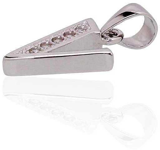 Sidabrinis Pakabukas - Vardo Raidė. Metalas: Sidabras. Praba: 925°. Akmuo: Cirkonai - 0.9 g. - 19 mm.