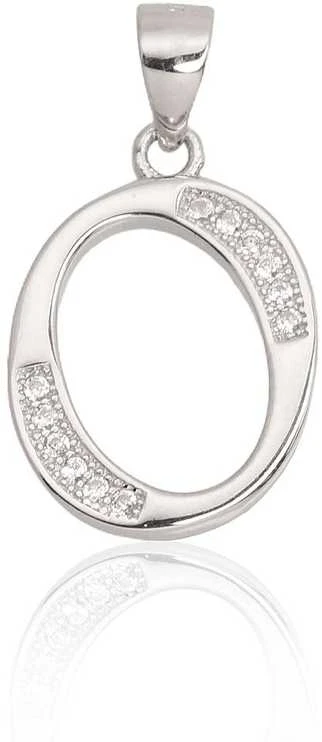 Sidabrinis Pakabukas - Vardo Raidė. Metalas: Sidabras. Praba: 925°. Akmuo: Cirkonai - 1.6 g.
