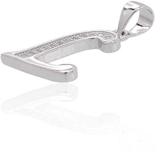 Sidabrinis Pakabukas - Vardo Raidė. Metalas: Sidabras. Praba: 925°. Akmuo: Cirkonai - 1.3 g. - 22 mm.