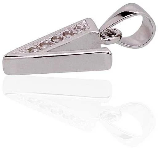 Sidabrinis Pakabukas - Vardo Raidė. Metalas: Sidabras. Praba: 925°. Akmuo: Cirkonai - 0.9 g. - 19 mm.