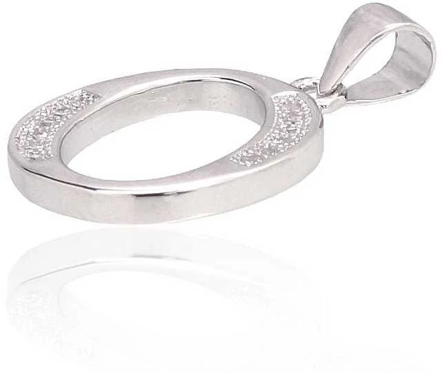 Sidabrinis Pakabukas - Vardo Raidė. Metalas: Sidabras. Praba: 925°. Akmuo: Cirkonai - 1.6 g.