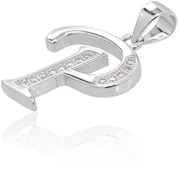 Sidabrinis Pakabukas - Vardo Raidė. Metalas: Sidabras. Praba: 925°. Akmuo: Cirkonai - 1.7 g. - 23 mm.