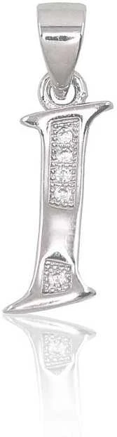 Sidabrinis Pakabukas - Vardo Raidė. Metalas: Sidabras. Praba: 925°. Akmuo: Cirkonai - 1 g. - 21 mm.