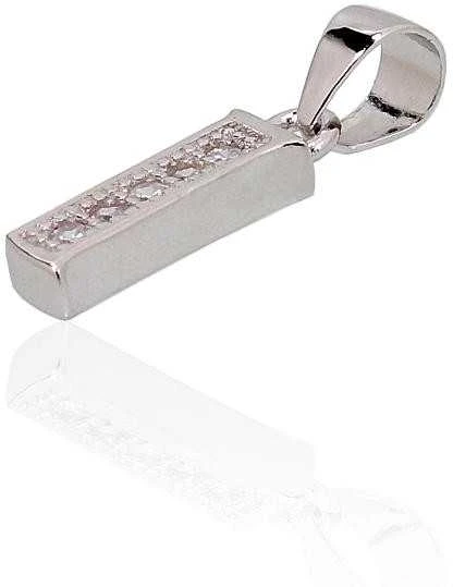 Sidabrinis Pakabukas - Vardo Raidė. Metalas: Sidabras. Praba: 925°. Akmuo: Cirkonai - 0.9 g. - 20 mm.