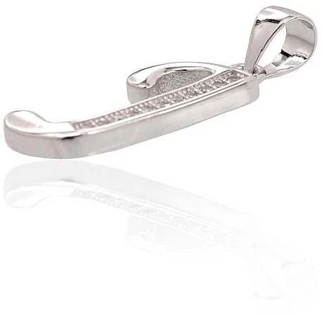 Sidabrinis Pakabukas - Vardo Raidė. Metalas: Sidabras. Praba: 925°. Akmuo: Cirkonai - 1.5 g. - 25 mm.