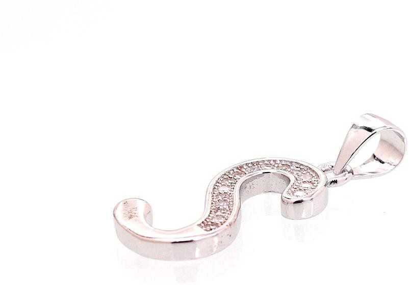 Sidabrinis Pakabukas - Vardo Raidė. Metalas: Sidabras. Praba: 925°. Akmuo: Cirkonai - 1.5 g. - 25 mm.