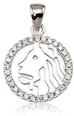 Sidabrinis pakabukas Zodiakas. Metalas: Sidabras. Praba: 925°. Akmuo: Cirkonai - 2.7 g. - 24 mm.