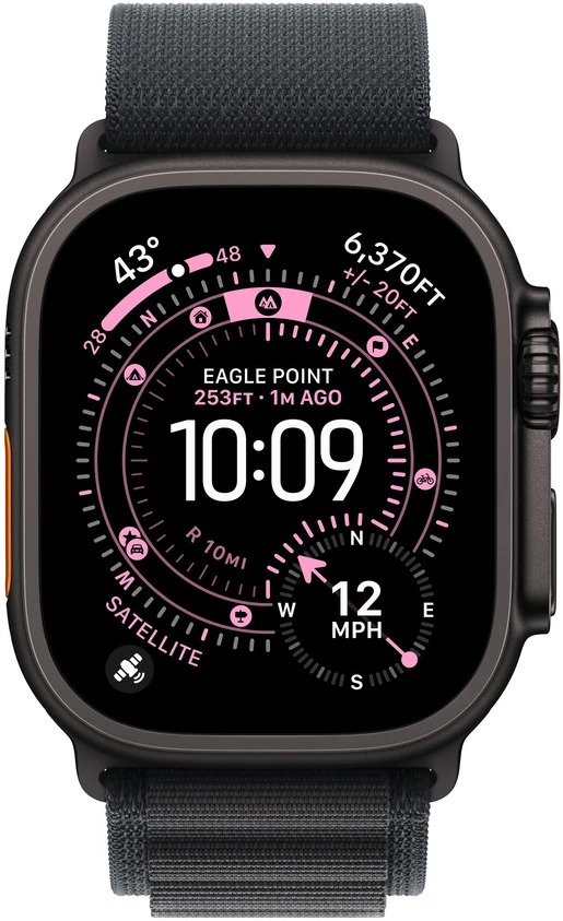 Apple Watch 49mm Black Alpine Loop - Large - Black Titanium Finish - MG9J4ZM/A