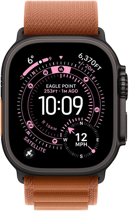 Apple Watch 49mm Terra Cotta Alpine Loop - Large - Black Titanium Finish - MG9F4ZM/A
