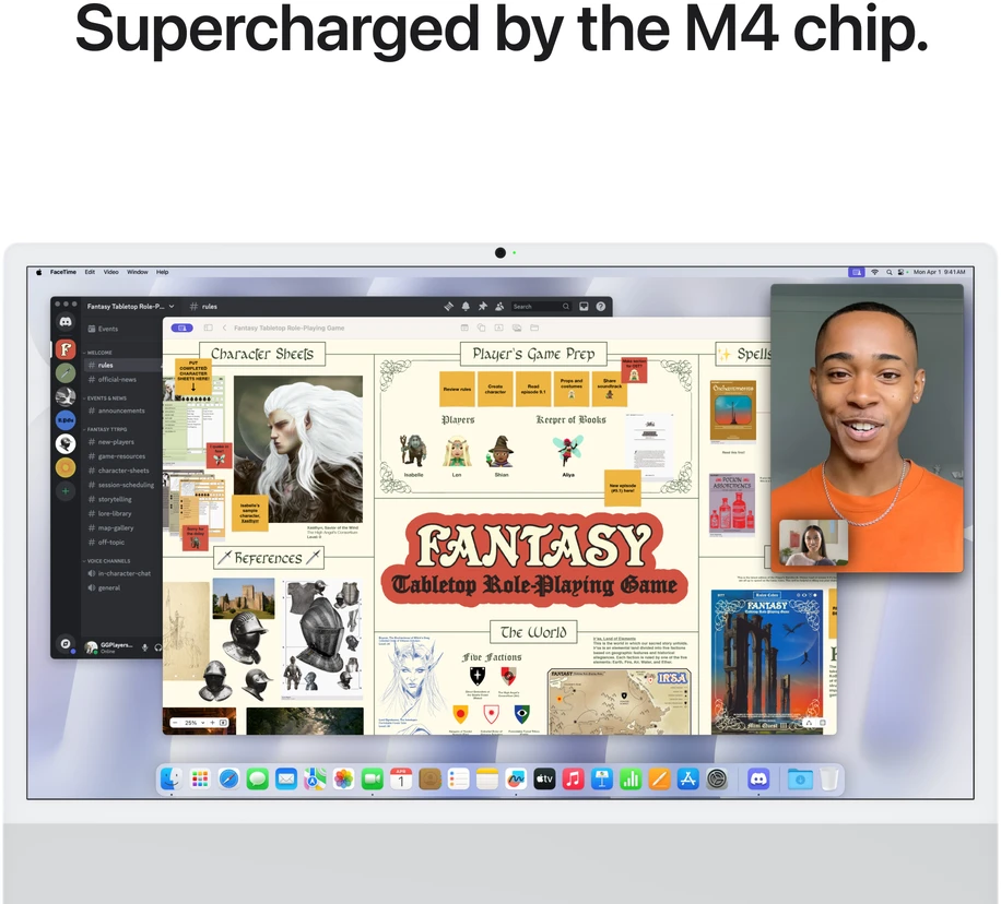 Apple iMac 24” 4.5K Retina M4 10‑core CPU 10‑core GPU/16GB/256GB/Silver/RUS - MWUU3RU/A