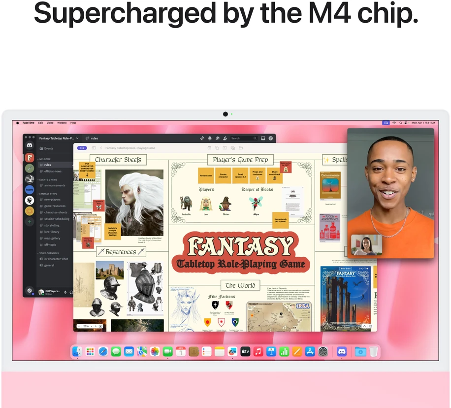 Apple iMac 24” 4.5K Retina M4 10‑core CPU 10‑core GPU/16GB/512GB/Pink/RUS - MWV53RU/A