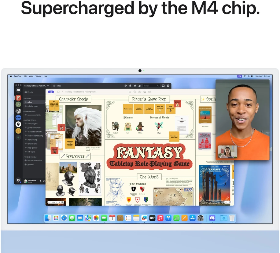 Apple iMac 24” 4.5K Retina M4 10‑core CPU 10‑core GPU/16GB/256GB/Blue/RUS - MWV13RU/A