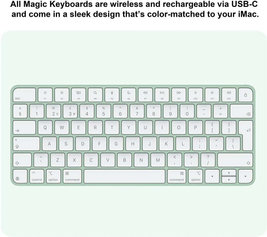 Apple iMac 24” 4.5K Retina M4 8‑core CPU 8‑core GPU/16GB/256GB/Green/INT - MWUE3ZE/A