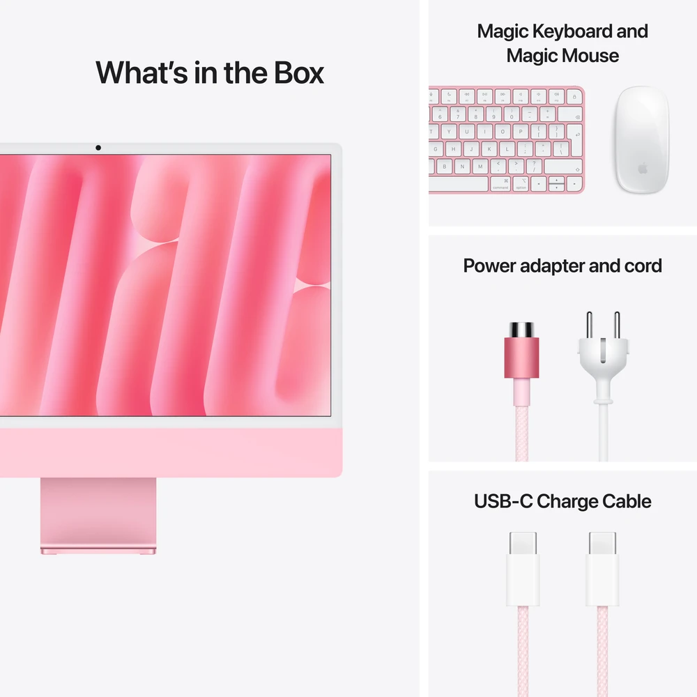 Apple iMac 24” 4.5K Retina M4 8‑core CPU 8‑core GPU/16GB/256GB/Pink/RUS - MWUG3RU/A