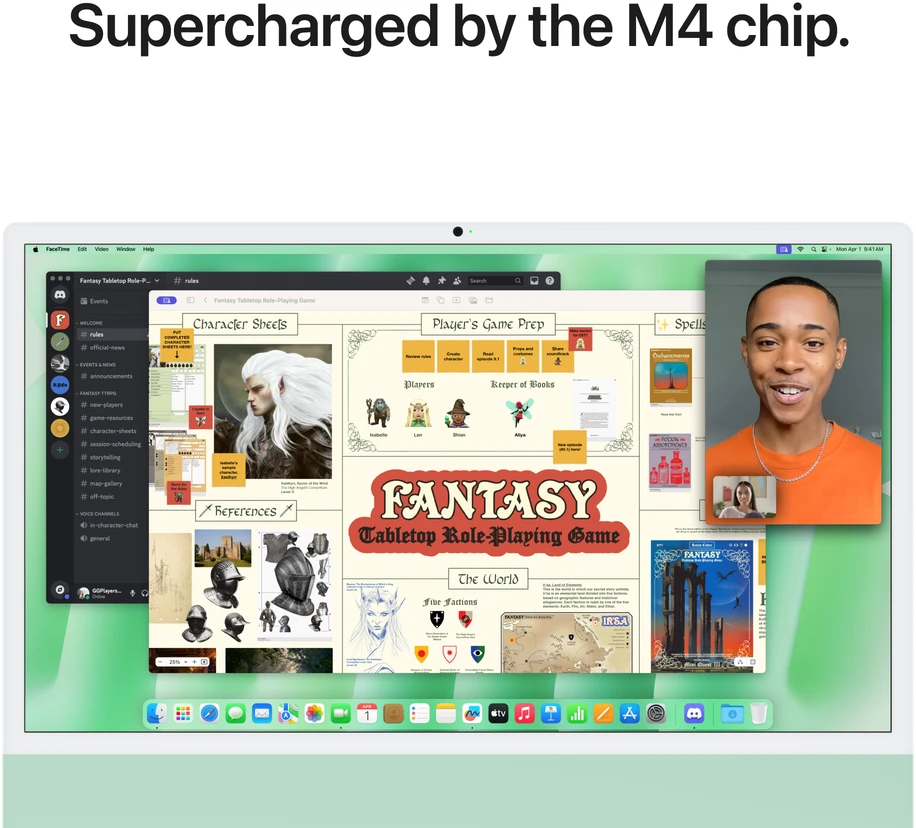 Apple iMac 24” 4.5K Retina M4 8‑core CPU 8‑core GPU/16GB/256GB/Green/RUS - MWUE3RU/A