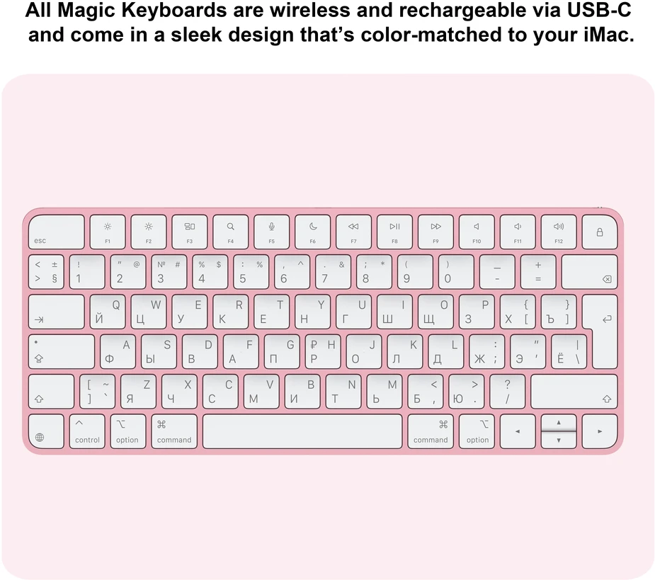 Apple iMac 24” 4.5K Retina M4 8‑core CPU 8‑core GPU/16GB/256GB/Pink/RUS - MWUG3RU/A