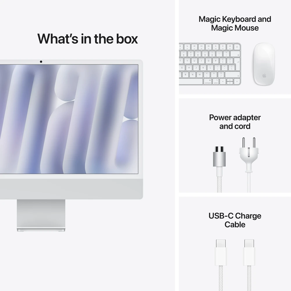 Apple iMac 24” 4.5K Retina M6 10-core CPU 10-core GPU/16GB/256GB/Silver/RUS - MH064RU/A