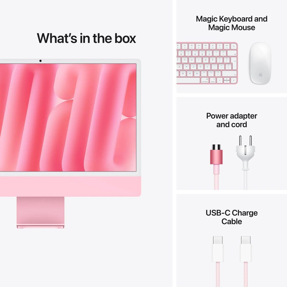 Apple iMac 24” 4.5K Retina M6 10-core CPU 10-core GPU/16GB/256GB/Pink/RUS - MH0A4RU/A