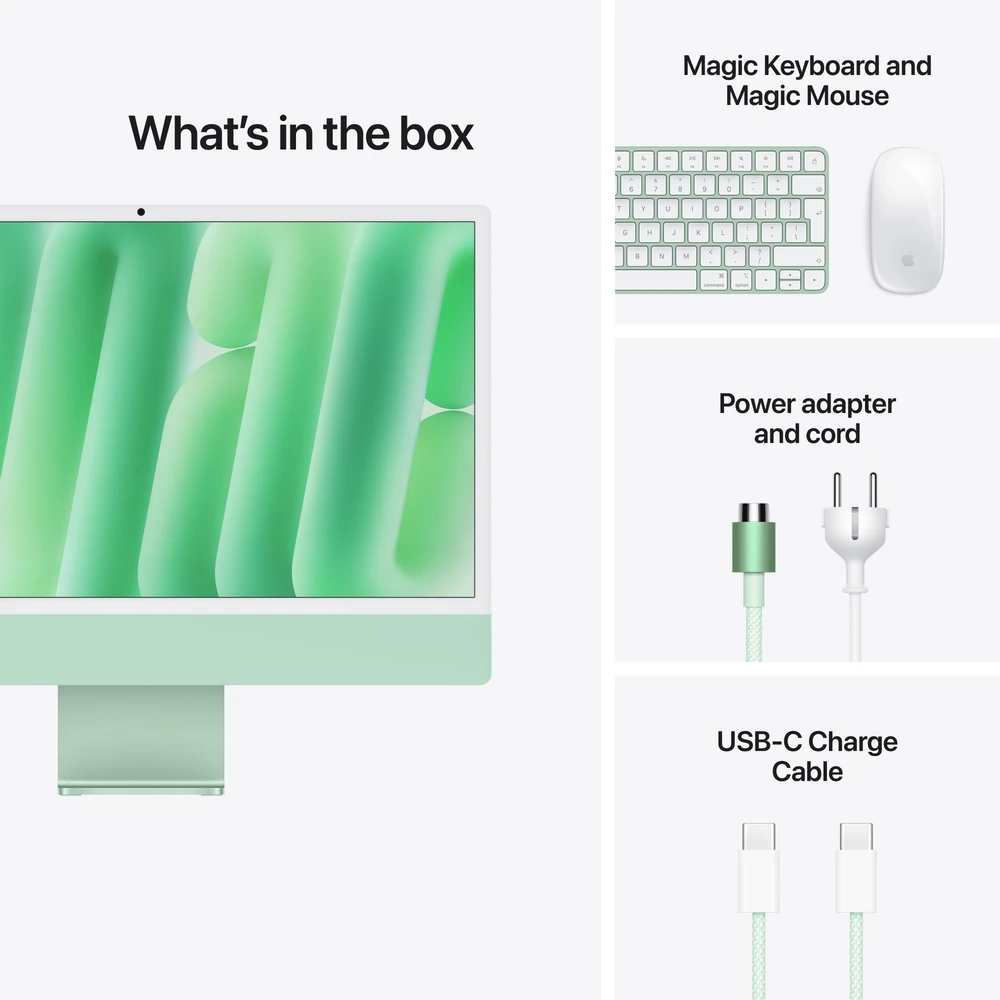 Apple iMac 24” 4.5K Retina M6 10-core CPU 10-core GPU/16GB/256GB/Green/RUS - MH084RU/A