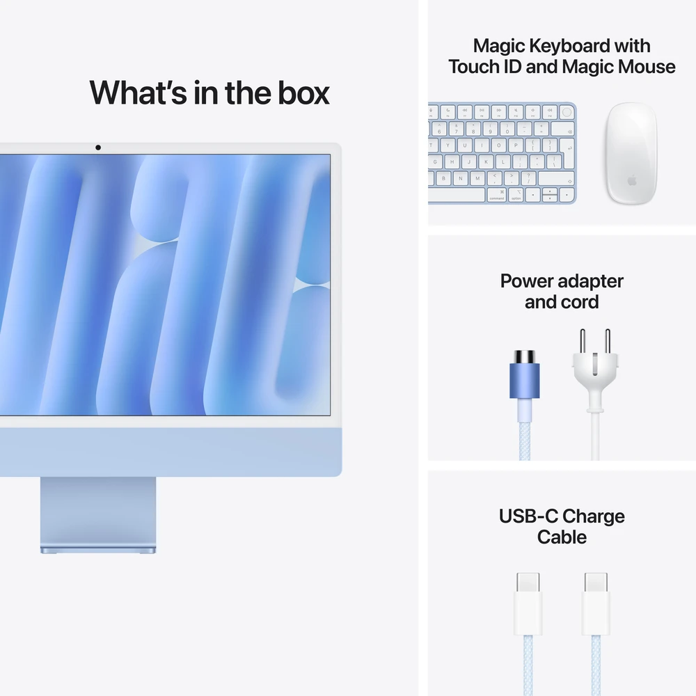 Apple iMac 24” 4.5K Retina M6 12-core CPU 12-core GPU/16GB/256GB/Blue/RUS - MH1H4RU/A