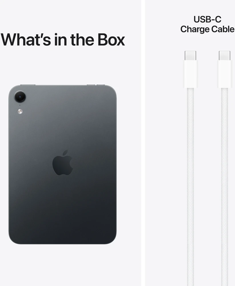 Apple iPad mini (A20 Pro) Wi‑Fi 128GB with standard glass - Midnight - MJ6F4HC/A