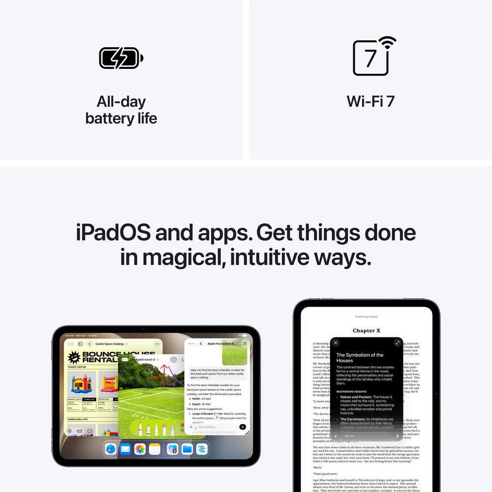 Apple iPad mini (A20 Pro) Wi‑Fi 128GB with standard glass - Starlight - MJ6J4HC/A